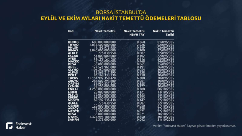 30'dan fazla şirket ödeme yapacak: Borsa İstanbul’da Eylül-Ekim temettü takvimi belli oldu - Resim: 35
