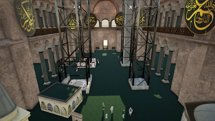 Ayasofya'nın ana kubbesinde tarihi restorasyon başlıyor - Resim : 2