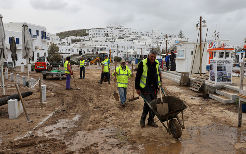 Yunanistan'da kuvvetli yağış! Adalarda ekonomik zarar söz konusu