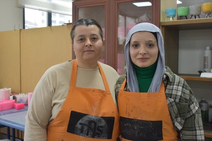 Anne kız taş döküm kursunda harikalar yaratıyor - Resim: 9