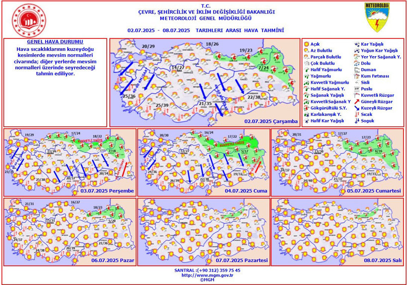 Meteoroloji açıkladı! Sıcaklık artıyor, yağışlar geri çekiliyor - Resim : 1
