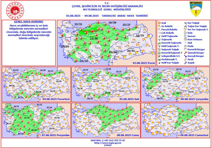 Sıcaklıklar düşüyor, yağışlar geliyor: İşte 3 büyük ilde hava durumu... | 3 AĞUSTOS HAVA DURUMU - Resim : 1