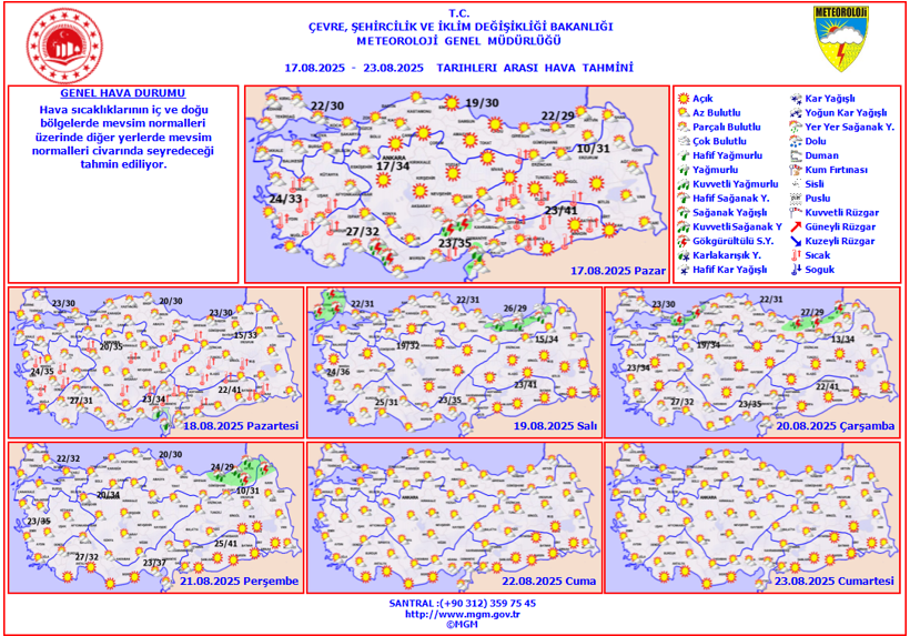 Meteoroloji uyardı! Kavurucu sıcaklar geliyor! 40 dereceyi bulacak | 17 AĞUSTOS HAVA DURUMU - Resim : 1