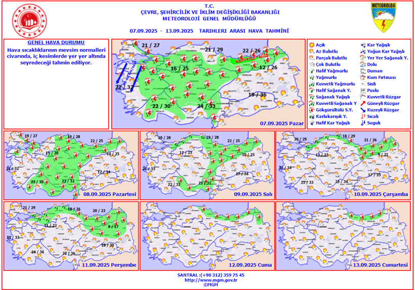 Meteoroloji açıkladı! Bugün hava nasıl olacak? | 7 EYLÜL HAVA DURUMU - Resim : 1
