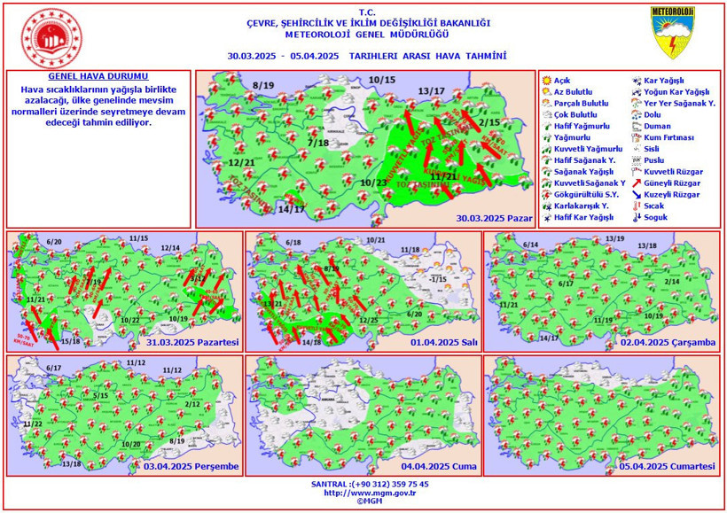 11 il için sarı kodlu yağmur uyarısı! Sıcaklıklar azalıyor: Rüzgara dikkat - Resim : 1