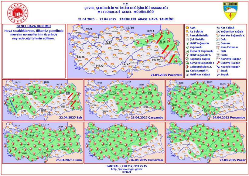 Meteoroloji uyardı! Yağmur geri dönüyor: Sağanak yağışlara dikkat (21 Nisan hava durumu) - Resim : 1