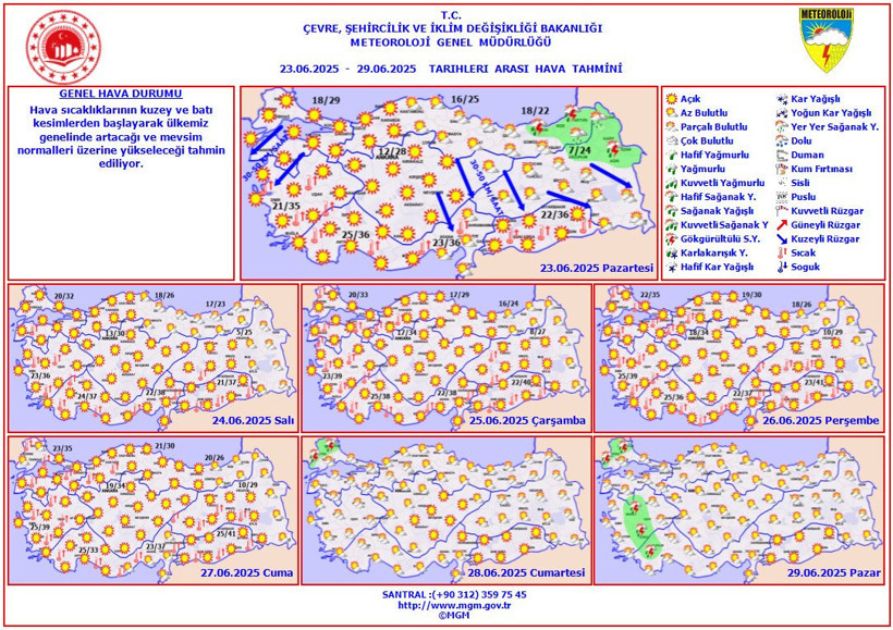 Meteoroloji uyardı! Sıcaklıklar daha da artacak | 23 HAZİRAN HAVA DURUMU - Resim : 1
