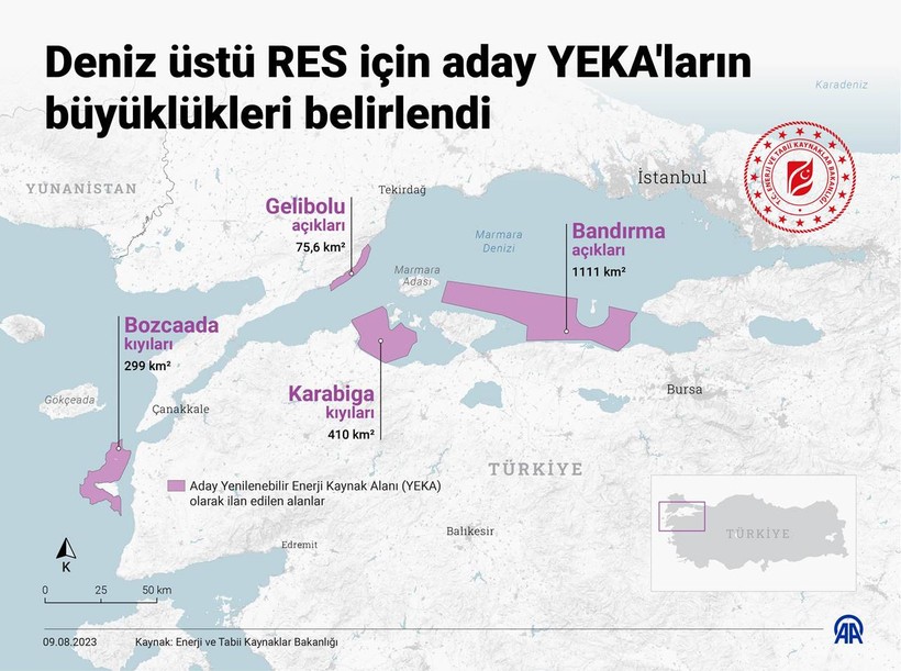 Deniz üstü rüzgar enerjisi için bölgeler belli oldu - Resim : 1