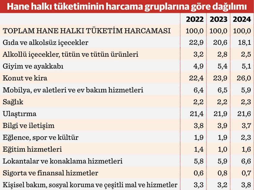 Hane başı tüketim harcaması 45,3 bin TL    - Resim : 3