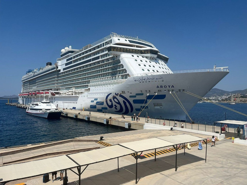 Dev yolcu gemisi Aroya Bodrum'da: İçinde spa, tiyatro ve 15 restoran bulunuyor! - Resim: 1