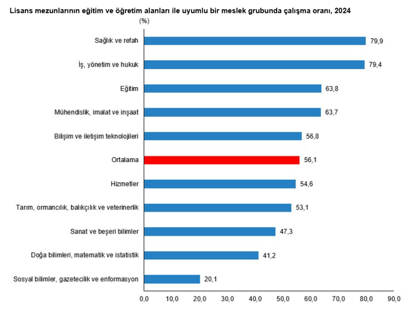 Lisans mezunlarının kayıtlı istihdam oranı belli oldu - Resim : 4