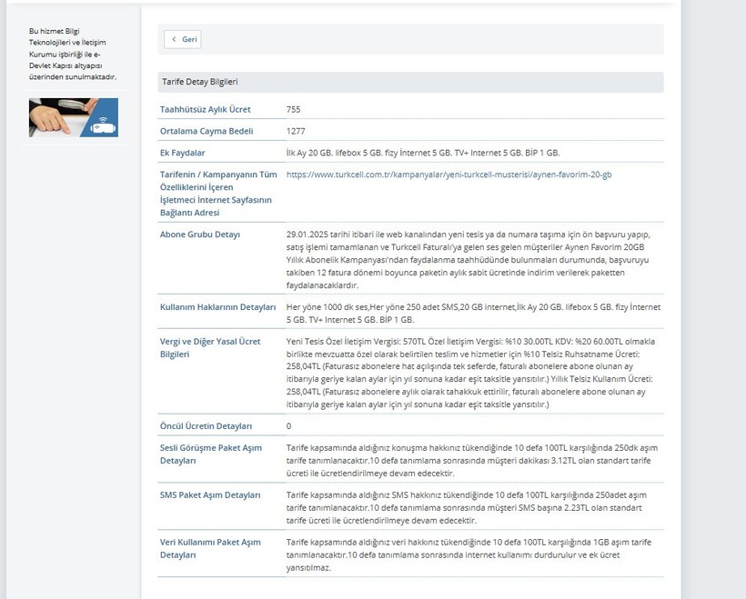 Tarife karşılaştırma sistemi e-Devlet'te: Telefon ve internet tarifeleri tek platformdan kıyaslanabilecek - Resim : 2