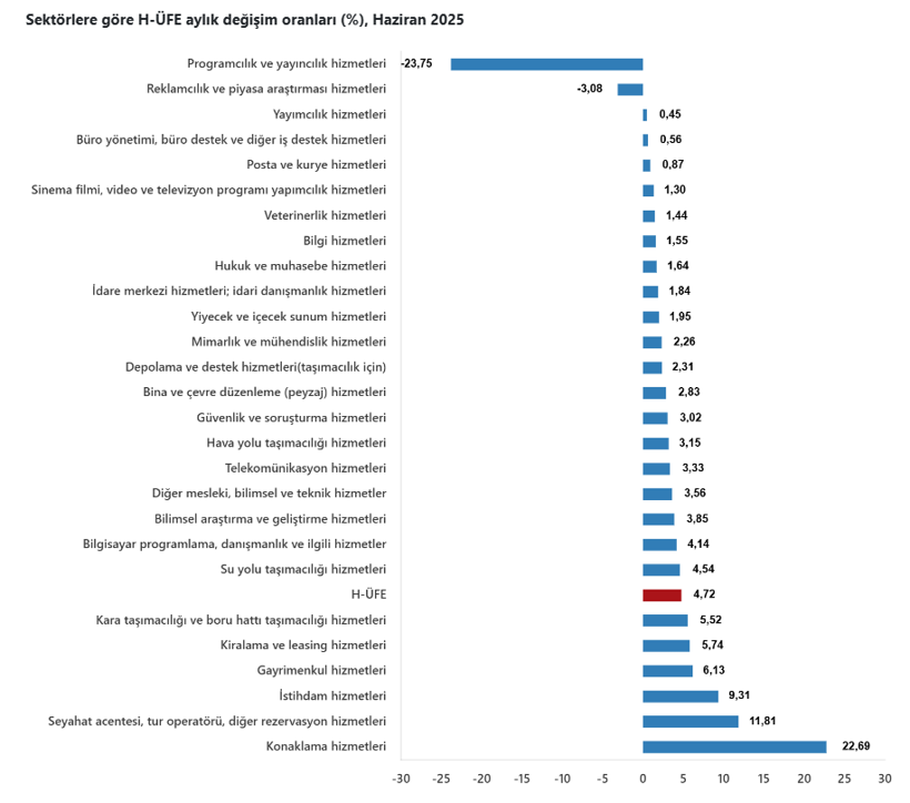Haziran ayı hizmet üretici enflasyonu açıklandı! - Resim : 6