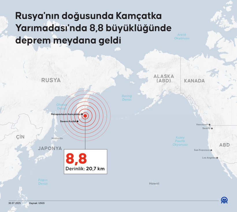 Rusya'da 8,8 büyüklüğünde deprem! Tüm Pasifik tsunami alarmında - Resim : 2