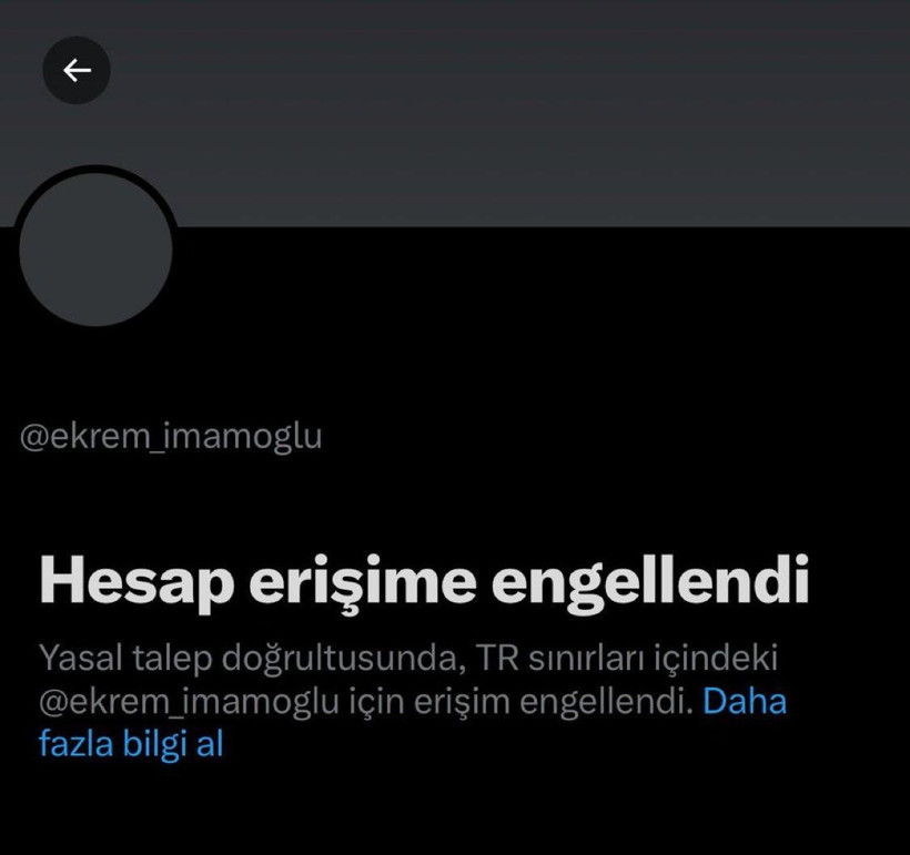 Ekrem İmamoğlu'nun X hesabına erişim engeli: Gerekçesi ortaya çıktı - Resim : 1