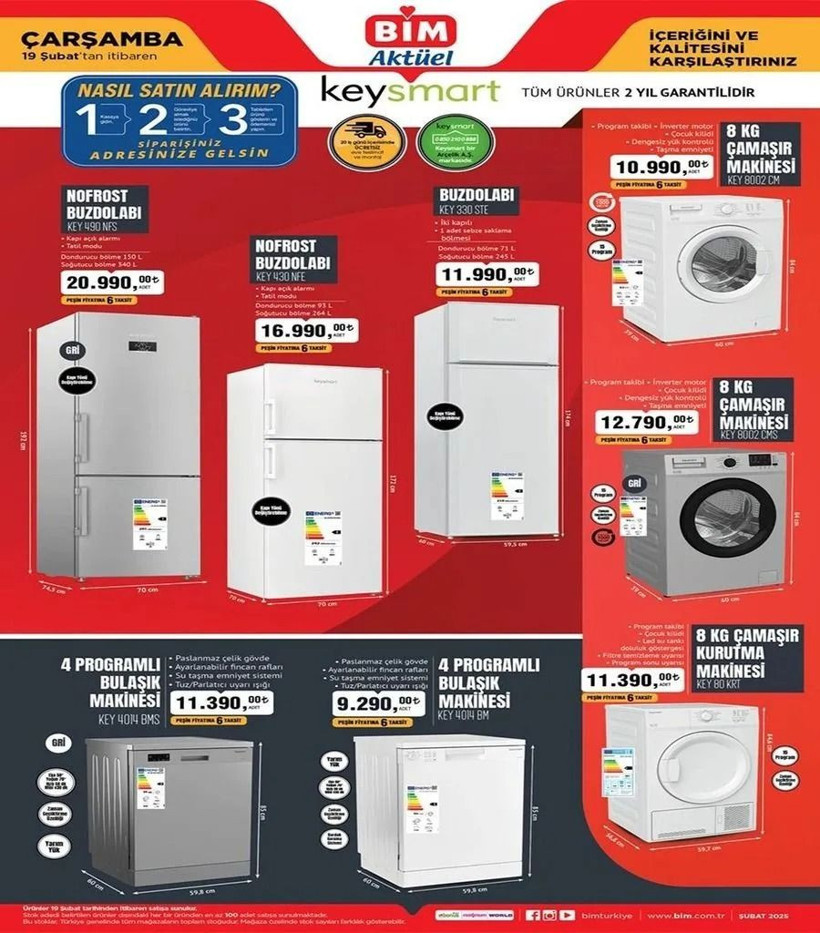 BİM 19 ŞUBAT 2025 AKTÜEL KATALOĞU YAYIMLANDI: BİM'e Nofrost Buzdolabı Geliyor! - Resim: 1