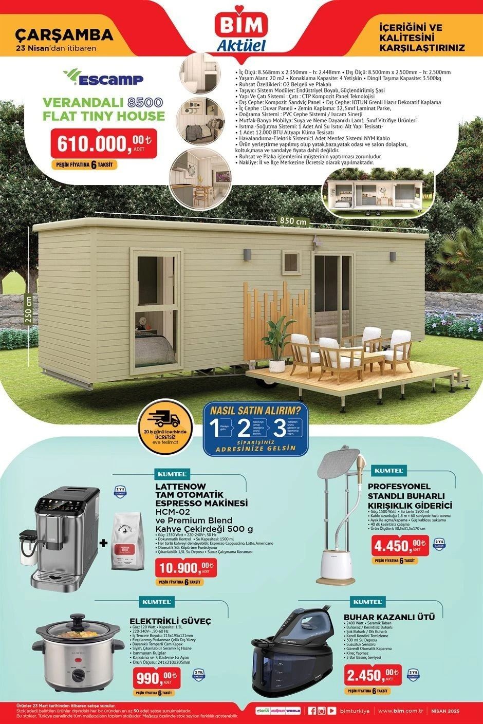 BİM 23 NİSAN 2025 AKTÜEL KATALOĞU: BİM'e Tiny House Geliyor! - Resim: 1