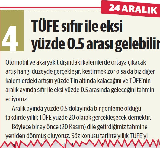 TÜFE’de sürpriz yok, ocakta da olmayacak - Resim : 1