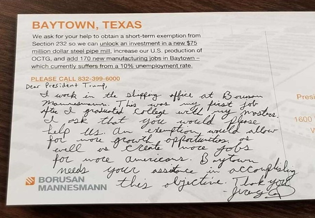 ABD'deki Borusan işçilerinden Trump'a isyan mektubu - Resim : 1