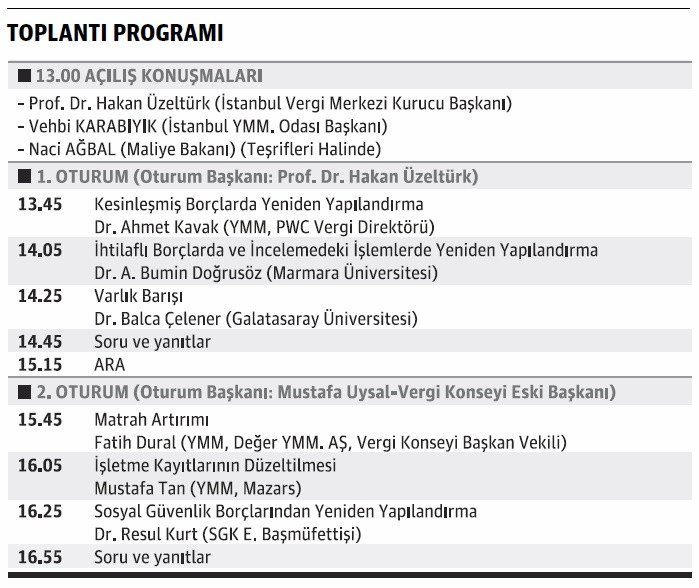 Vergi ve sosyal güvenlik affı paneli - Resim : 1