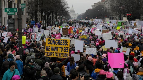 ABD'de on binler Kadınlar Yürüyüşü'nde buluştu - Resim : 1