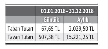 2018 yılı asgari ücret, SSK primleri alt ve üst sınırlarının asgari ücret ve işverene maliyeti - Resim : 5