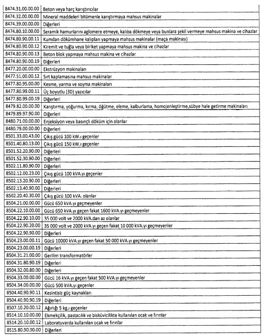 Teşvik belgesiz makina ve teçhizat alımlarında KDV istisnası ve amortisman teşviki - Resim : 3