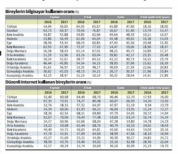 Bölgeler arası dijital eşitsizlik artıyor - Resim : 1