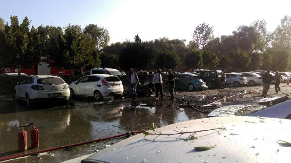 ATSO otoparkında patlama oldu - Resim : 1