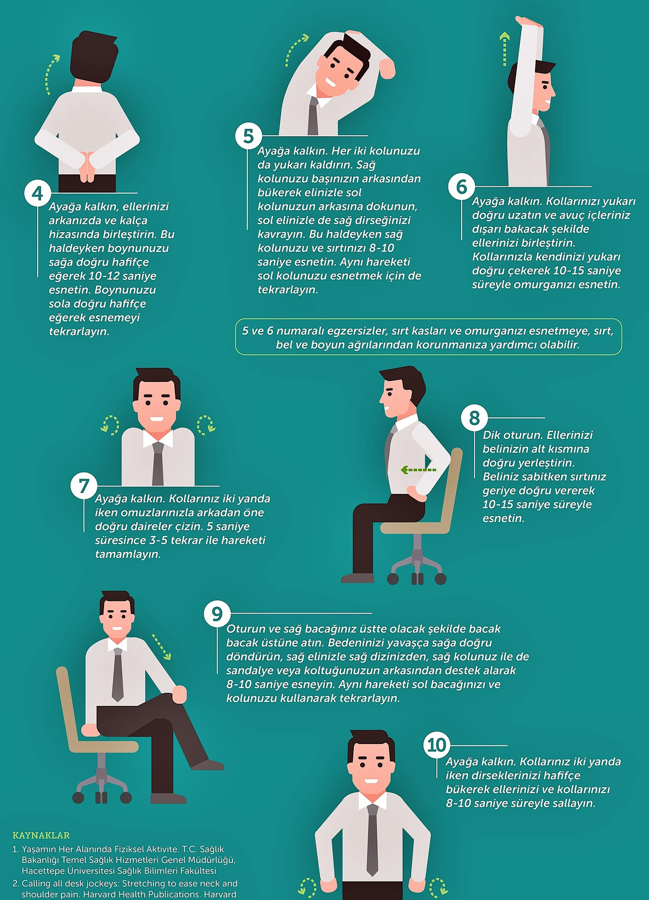 Sağlıklı yaşam için masa başı egzersizlerine 5 dakika ayırın - Resim : 2