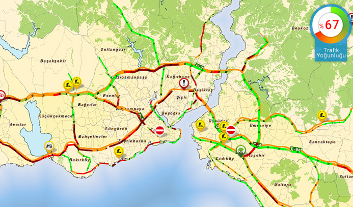 İstanbul'da trafik durma noktasına geldi - Resim : 1